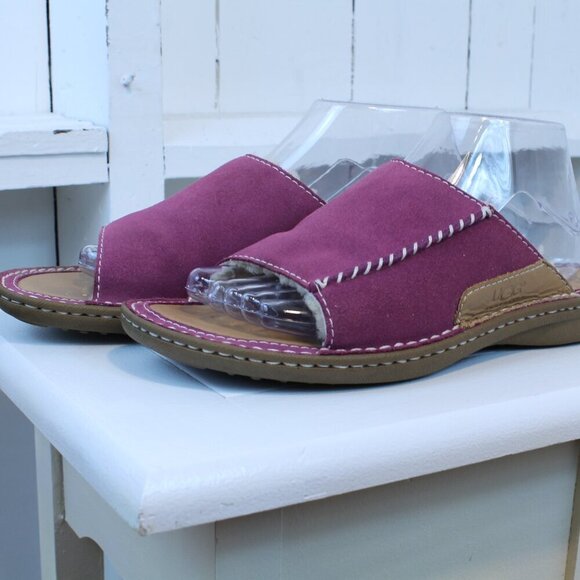 UGG Sandals Women's 9 Purple Plum Brown Lil Spinner Warm Fur Lined Cushion - Picture 5 of 8